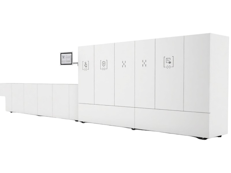 AI-powered prescription fulfillment system with 3D vision-guided robotic arms for medication processing